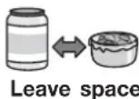 MITSUBISHI MR-CGX450ER - Leave some space between the foods. - 1