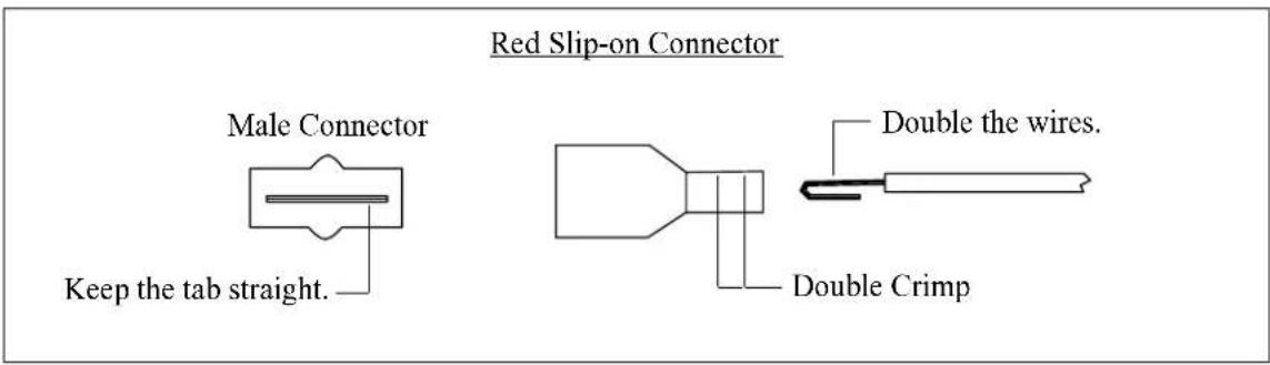Electronics International CA-1 - Red Slip-on Connectors - 1