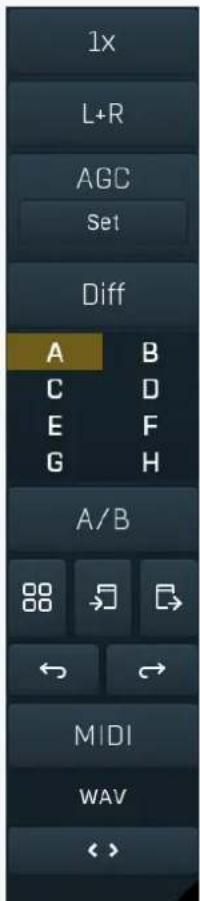 1x L+R AGC Set Diff A B C D E F G H A/B MIDI WAV <