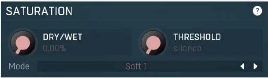 SATURATION DRY/WET 0.00% THRESHOLD silence Mode Soft 1