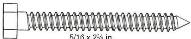 5/16 x 2¾ in.
