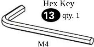 Hex Key 13 qty. 1 M4