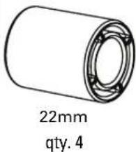 22mm qty. 4