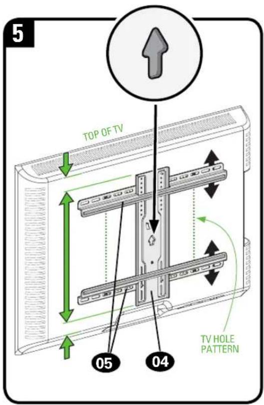 TOP OF TV 05 04 TV HOLE PATTERN