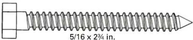 5/16 x 2¾ in.