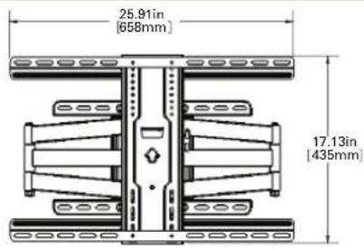 25.91in (658mm) 17.13in (435mm)
