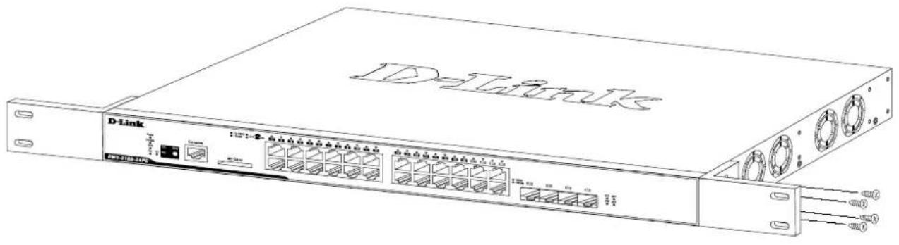 D-LINK DWS-3160-24TC - Installing the Switch into a Rack - 1