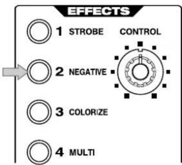EFFECTS 1 STROBE CONTROL 2 NEGATIVE 3 COLORIZE 4 MULTI