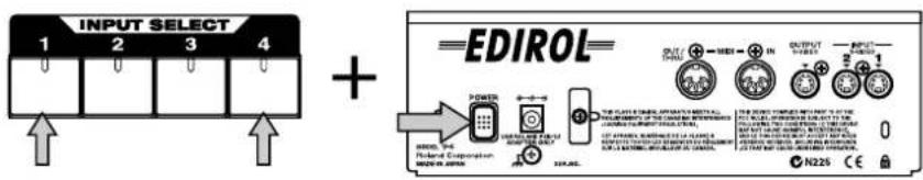 INPUT SELECT 1 2 3 4 EDIROL POWER N225 CE