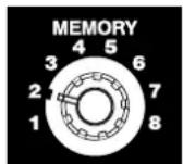 ROLAND V-4 - Press the transformer buttons while turning the memory dial. - 1