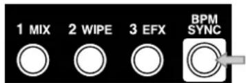 1 MIX 2 WIPE 3 EFX BPM SYNC