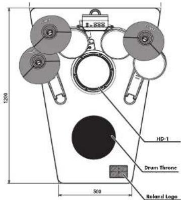 HD-1 Drum Throne Roland Logo 500 1200