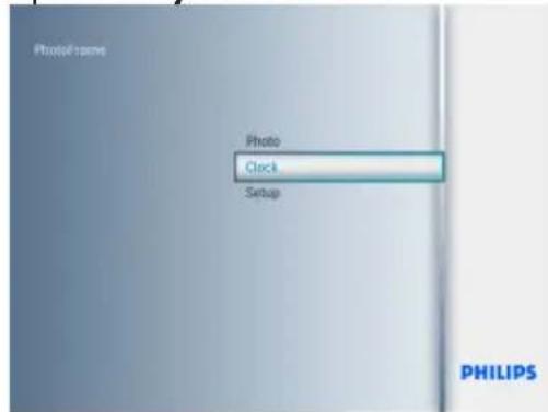 Photo frames Photo Clock Setup PHILIPS