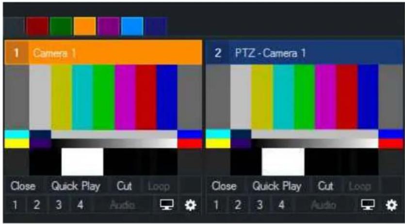 1 Camera 1 2 PTZ - Camera 1 Close Quick Play Cut Loop 1 2 3 4 Audio Close Quick Play Cut Loop 1 2 3 4 Audio