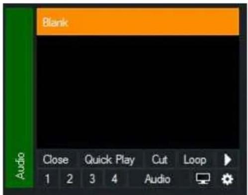 Blank Audio Close Quick Play Cut Loop 1 2 3 4 Audio