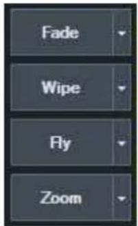 Fade Wipe Fly Zoom