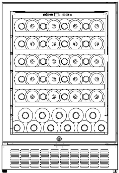 BAUMATIC BWCSZ150GL - BWCSZ150SS/BWCSZ150GL SINGLE ZONE WINE CABINET - 1