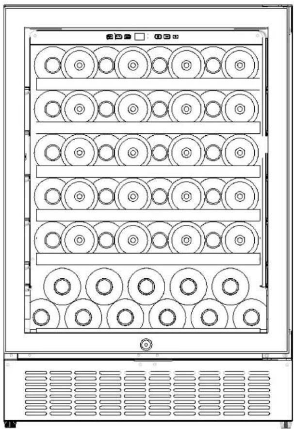 BAUMATIC BWCSZ150GL1 - BWCSZ150SS1/BWCSZ150GL1 SINGLE ZONE WINE CABINET - 1