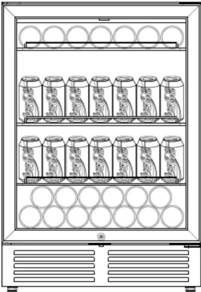 BAUMATIC BBCSZ150GL - BBCSZ150GL/BBCSZ150SS SINGLE ZONE BEVERAGE CENTRE - 1