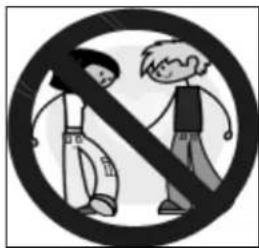 Prohibition sign with two people crossed out, indicating no smoking or rejection