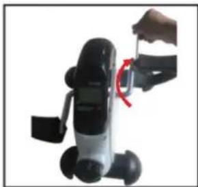 Close-up of a handheld electronic device with a red arrow indicating a adjustment or change (no visible text or symbols)