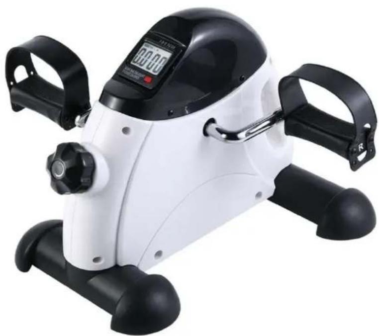 White and black exercise bar with four legs and a digital display (no visible text or symbols)