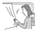 HITACHI RAK-CH24PCAST - ติดตั้งผ้าม่านหรือม่านบังตา - 1