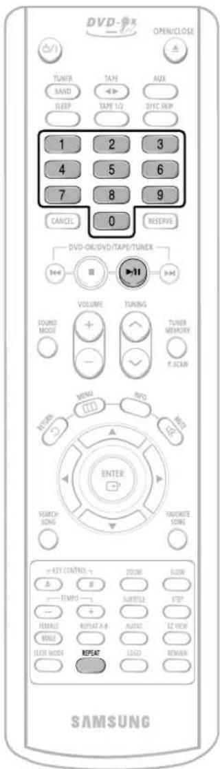 DVD-OK OPEN/CLOSE TUNER BAND TAFE AUX SLEEP TIME 1/2 DISC SKIP 1 2 3 4 5 6 7 8 9 CANCEL 0 RESERVE DVD-OK/DVD/TAPE/TUNER VOLUME TUNING TUNER MEMORY P.SCAN MENU RIFO EXIT ENTER SAMSUNG NAMORIE SONG SHORT SONG EASY CONTROL ROOM SLOW TEMP0 SHORTLE STEP JIMMULS RUPPLAT A-F AUDIO EZ VIEW MAKE CLOCK MODES RESET LOGO REDAIN SAMSUNG