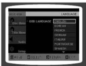 LANGUAGE • OSD LANGUAGE FANGUAN KOREAN FRENCH GERMAN ITALIAN PORTUGUISE SPANISH