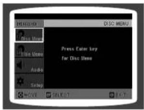 PRESS ENTER KEY FOR DISC MENU BIS C MENU Press Enter key for Disc Menu