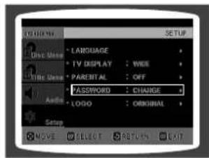 TODOMY Language TV DISPLAY : WEB PARCITAL : OFF PASSWORD : CHANGE LOGO : ORIGINAL SETUP Movie SELECT RETURN EXIT
