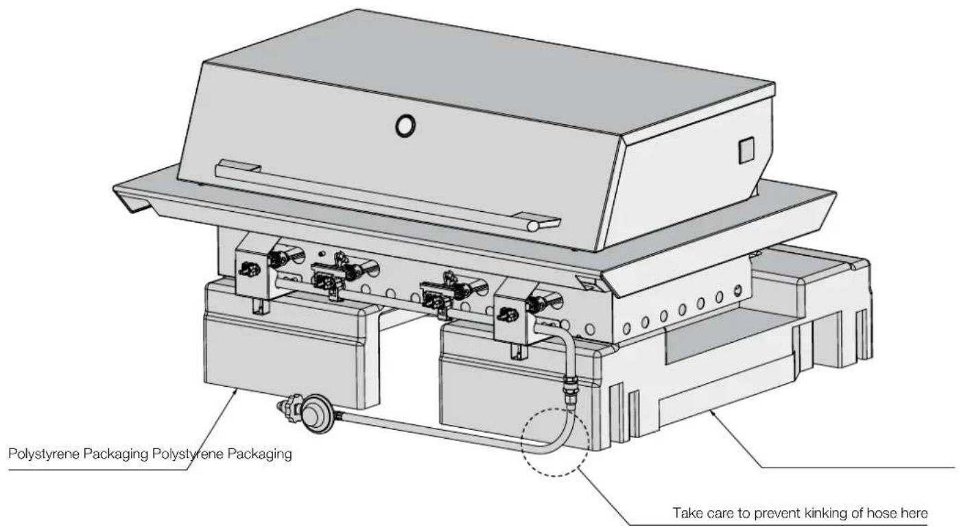 Polystyrene Packaging Polystyrene Packaging Take care to prevent kinking of hose here
