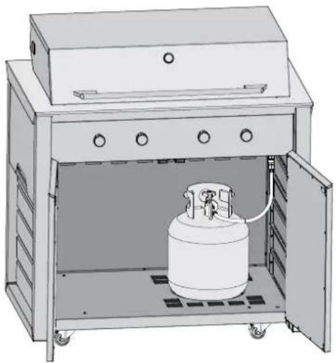 ELECTROLUX En:tice barbecue EQBM90AS - Gas bottle installation - 1