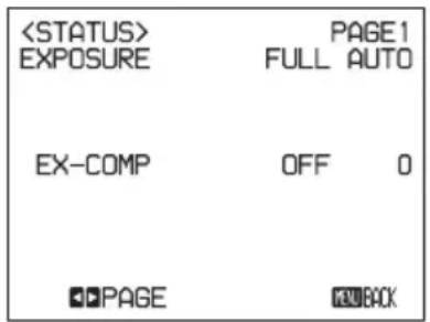 PAGE1 EXPOSURE FULL AUTO EX-COMP OFF 0 PAGE KEYBACK