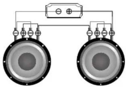 Deaf Bonce Machete MLA-150.2XS - Subwoofers in series, coils in parallel - 1