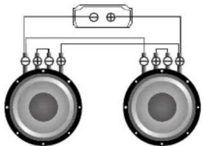 Deaf Bonce Machete MLA-150.2XS - Subwoofers in series, coils in parallel - 5