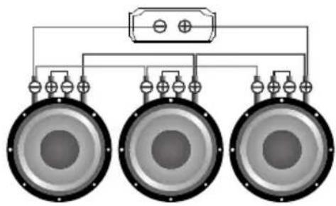 Deaf Bonce Machete MLA-150.2XS - Subwoofers in series, coils in parallel - 6