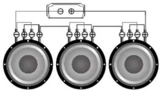 Deaf Bonce Machete MLA-150.2XS - Subwoofers in series, coils in parallel - 2