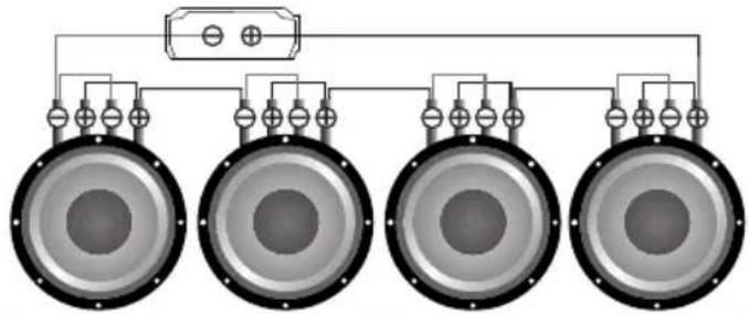 Deaf Bonce Machete MLA-150.2XS - Subwoofers in series, coils in parallel - 3