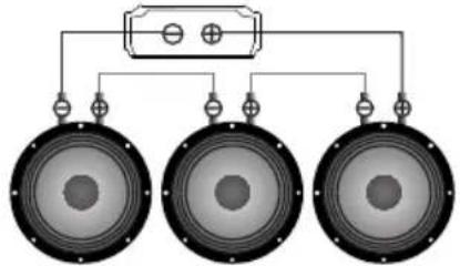 Deaf Bonce Machete MLA-150.2XS - Serial connection of the speakers - 2