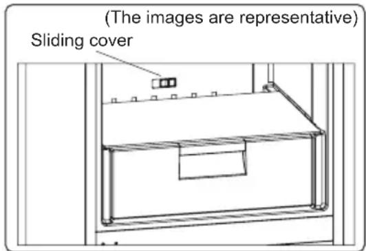 (The images are representative) Sliding cover
