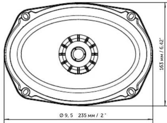 Ø 9,5 235 MM / 2" 163 MM / 6.42"