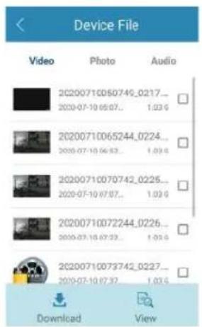 Device File Video Photo Audio 20200710060749_0217_ 2020-07-10 05:07... 1.03 € 20200710065244_0224_ 2020-07-10 06:83... 1.03 € 20200710070742_0225_ 2020-07-10 07:87... 1.03 € 20200710072244_0226_ 2020-07-10 07:93... 1.03 € 20200710073742_0227_ 2020-07-10 07:97... 1.03 € Download View