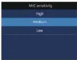 MIC sensitivity High Medium Low
