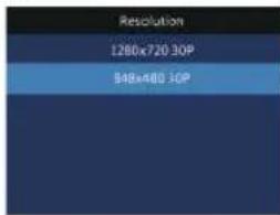 Resolution 1280x720 30P 548x480 30P