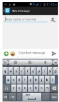 New message type name or number Type text message q w e r t y u i o p a s d f g h j k l z x c v b n m EN 12M Done