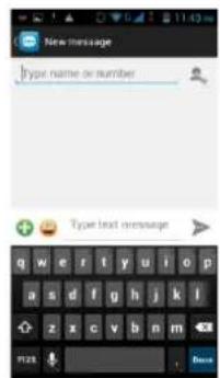 New message type name or number Type text message