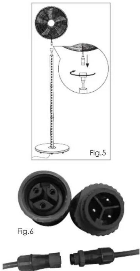 MISTRAL MPUREY30-BK - Assembly of Pedestal Fan - 6