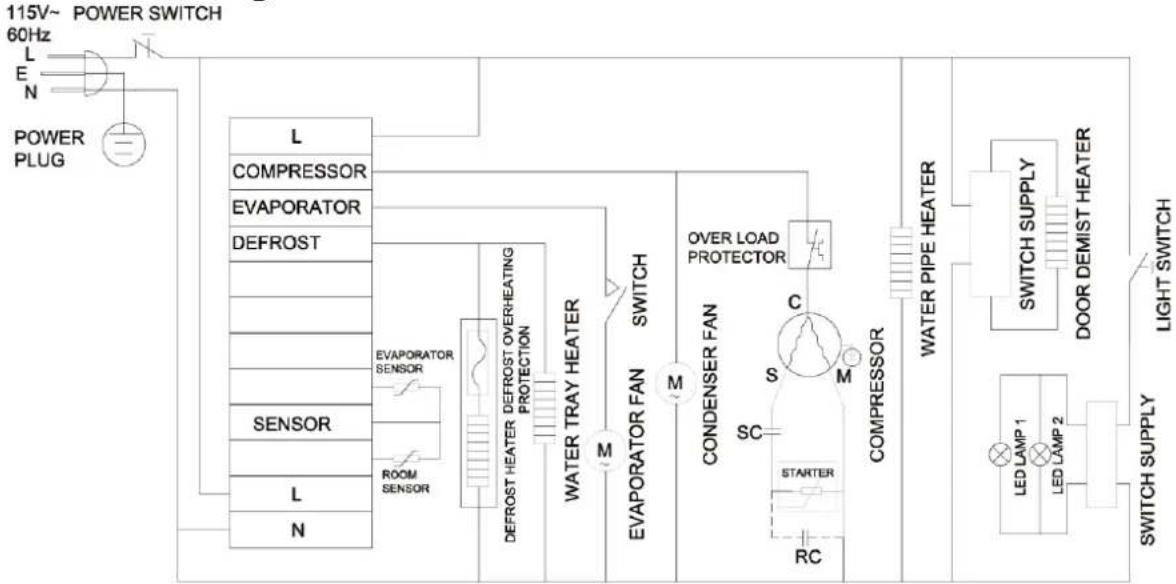 Premium Levella PFV127DX - Electrical Connection Electronic diagram - 1
