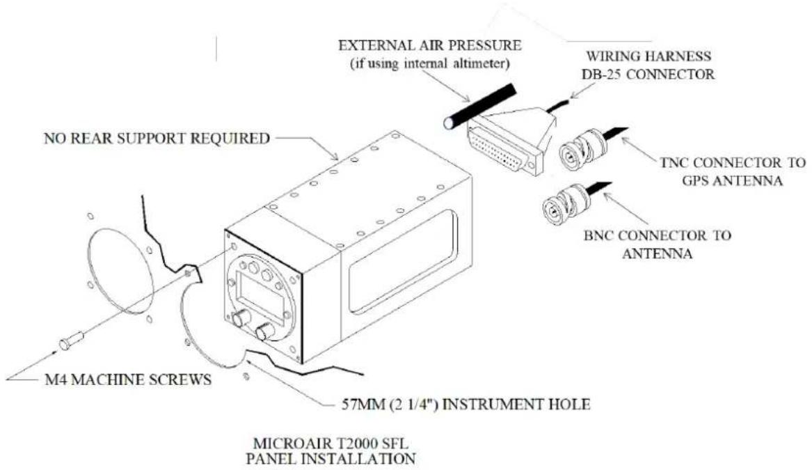 Microair T2000ADSB - PANEL MOUNTING - 1